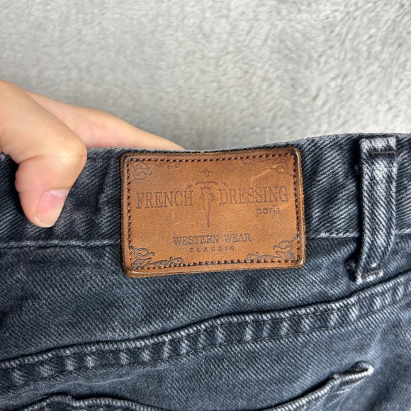 Vintage French Dressing Paris Jeans CBlack High Waist Straight Grunge 90s Y2K - Picture 6 of 10